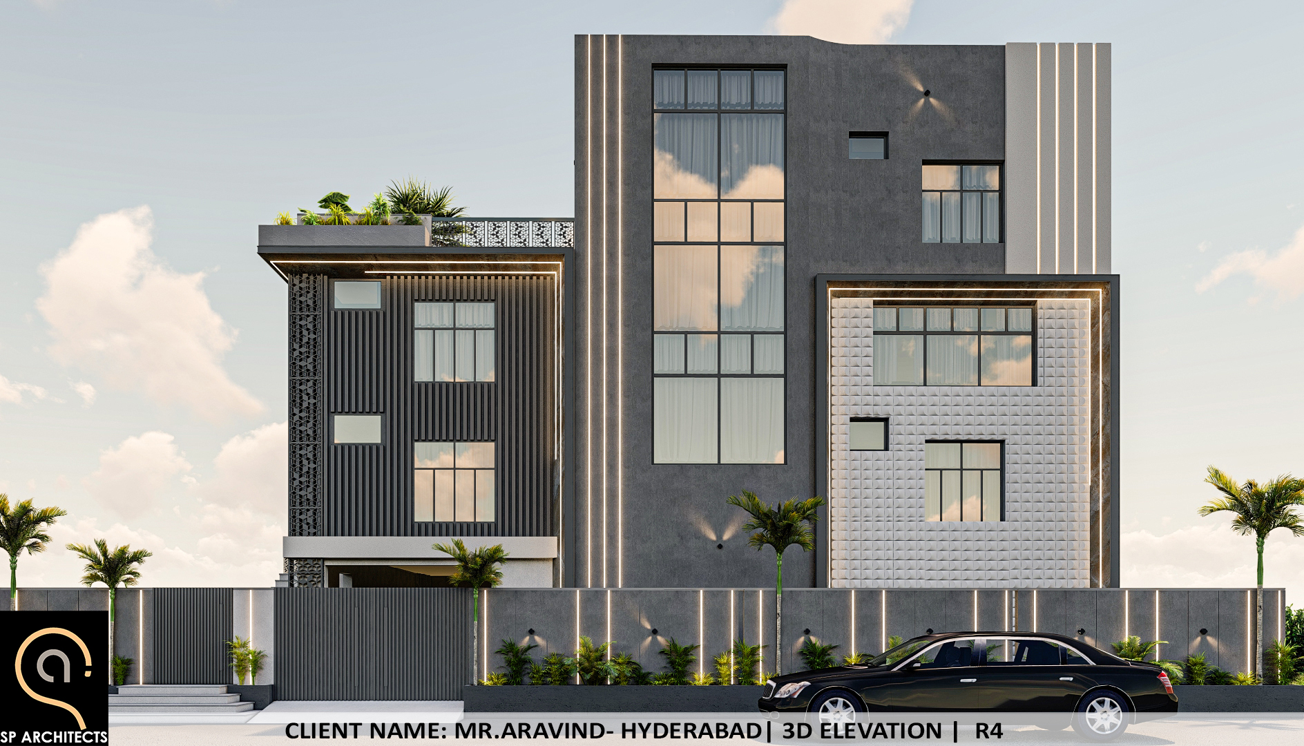 Aravind Residence architectural drawing
